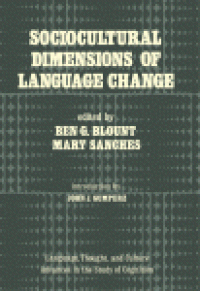 cover of the book Sociocultural Dimensions of Language Change