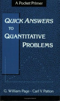 cover of the book Quick Answers to Quantitative Problems. A Pocket Primer