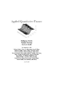 cover of the book Applied quantitative finance