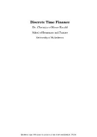 cover of the book Discrete time finance