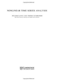 cover of the book Nonlinear Time Series Analysis