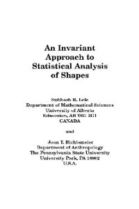 cover of the book An invariant approach to statistical analysis of shapes