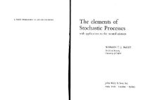 cover of the book The elements of stochastic processes, with applications to natural sciences