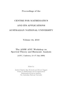 cover of the book The AMSI-ANU Workshop on Spectral Theory and Harmonic Analysis, ANU, Canberra, 13-17 July 2009