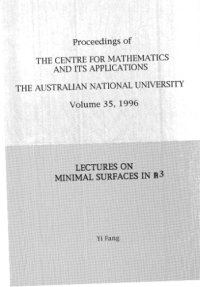 cover of the book Lectures on minimal surfaces in R3