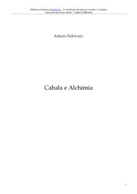 cover of the book Cabala e Alchimia