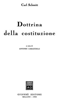 cover of the book Dottrina della costituzione