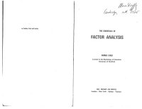 cover of the book The Essentials of Factor Analysis