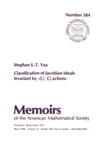 cover of the book Classification of Jacobian Ideals Invariant by Sl 2C Actions