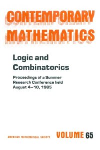 cover of the book Logic and Combinatorics: Proceedings