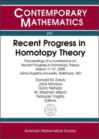 cover of the book Recent Progress in Homotopy Theory