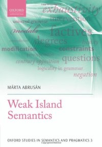 cover of the book Weak Island Semantics