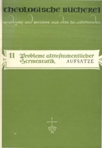 cover of the book Probleme alttestamentlicher Hermeneutik. Aufsätze zum Verstehen des Alten Testaments