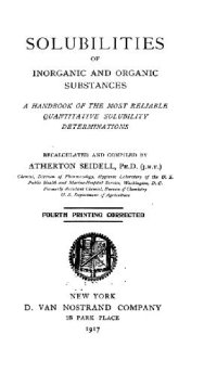 cover of the book A Handbook of Most Reliable Quantitative Solubility Determinations