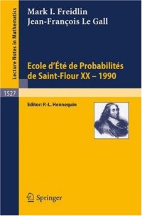 cover of the book Ecole d'Eté de Probabilités de Saint-Flour XX - 1990