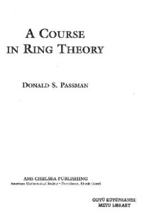 cover of the book a course in ring theory