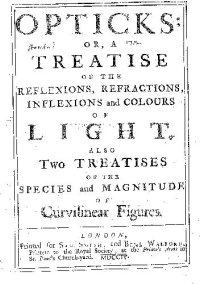 cover of the book Opticks - scan from original manuscript