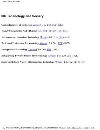 cover of the book 60.Technology and Society