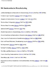 cover of the book 54.Semiconductor Manufacturing