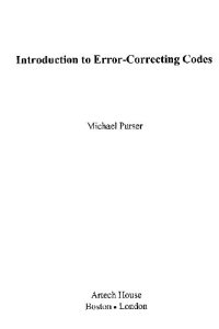 cover of the book Introduction To Error Correcting Codes