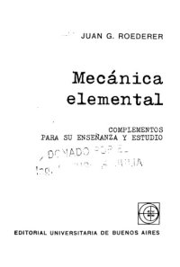 cover of the book Mecanica Elemental