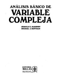 cover of the book Análisis básico de variable compleja