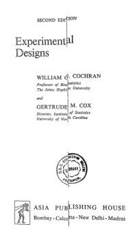 cover of the book Experimental Designs