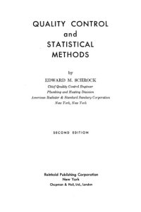 cover of the book Quality Control and Statistical Methods