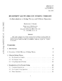 cover of the book Busstepp Lectures on String Theory