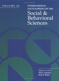 cover of the book International Encyclopedia of Social & Behavioral Sciences