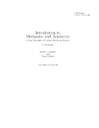 cover of the book Introduction to Mechanics and Symmetry