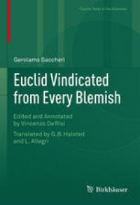 cover of the book Euclid Vindicated from Every Blemish