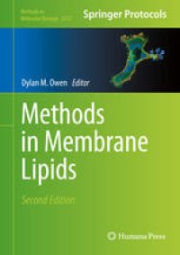 cover of the book Methods in Membrane Lipids