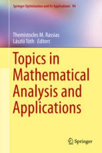 cover of the book Topics in Mathematical Analysis and Applications