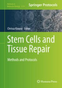 cover of the book Stem Cells and Tissue Repair: Methods and Protocols