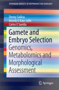 cover of the book Gamete and Embryo Selection: Genomics, Metabolomics and Morphological Assessment