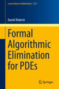 cover of the book Formal Algorithmic Elimination for PDEs