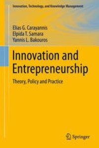 cover of the book Innovation and Entrepreneurship: Theory, Policy and Practice