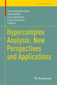 cover of the book Hypercomplex Analysis: New Perspectives and Applications