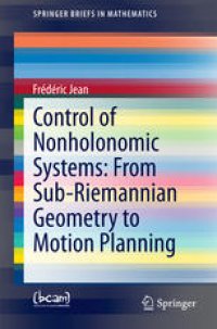 cover of the book Control of Nonholonomic Systems: from Sub-Riemannian Geometry to Motion Planning