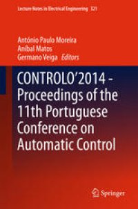 cover of the book CONTROLO’2014 – Proceedings of the 11th Portuguese Conference on Automatic Control