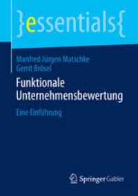 cover of the book Funktionale Unternehmensbewertung: Eine Einführung