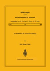 cover of the book Zur Modulation der kosmischen Strahlung