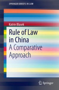 cover of the book Rule of Law in China: A Comparative Approach