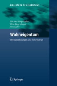 cover of the book Wohneigentum: Herausforderungen und Perspektiven