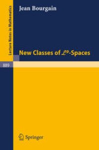 cover of the book New Classes of   ( mathcal{L}^P - spaces )   