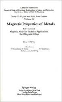 cover of the book Magnetic Alloys for Technical Applications. Hard Magnetic Alloys