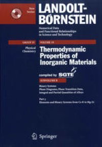 cover of the book Binary systems. Part 3: Binary Systems from Cs-K to Mg-Zr: Phase Diagrams, Phase Transition Data, Integral and Partial Quantities of Alloys