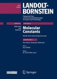 cover of the book Non-linear Triatomic Molecules: Part 1α