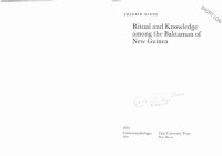 cover of the book Ritual and Knowledge among the Baktaman of New Guinea